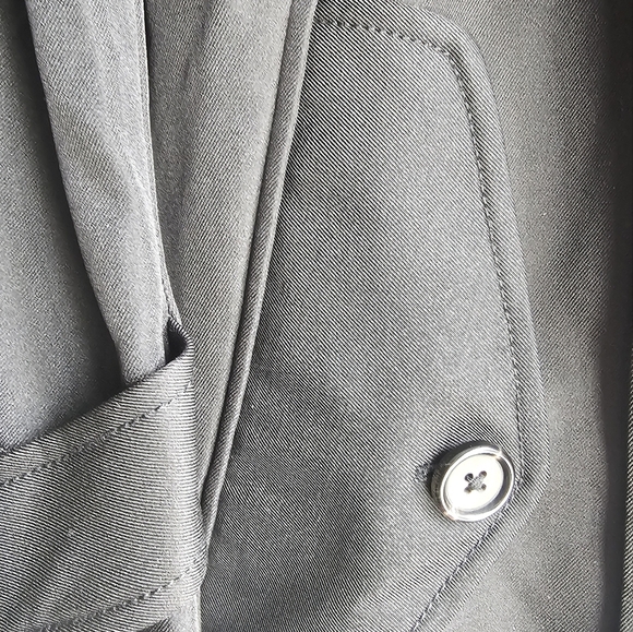 IZZUE Collection Double Breasted Pea Coat  Black Short Trenchcoat Unique size L - Picture 4 of 12